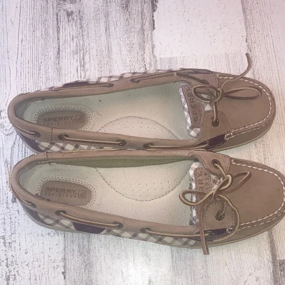 Genuine Sperry Angel Fish Boat Shoes Women's Tan and Brown Loafers - Picture 6 of 16